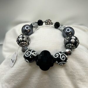Handmade Bead Bracelet Magnetic Clasp - 7”
